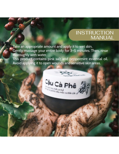 Exfoliante Corporal de Café Dak Lak 260 ml - Hidratante Natural