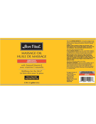 Aceite de Masaje Bon Vital Original 3.4 kg, Versátil y Hidratante