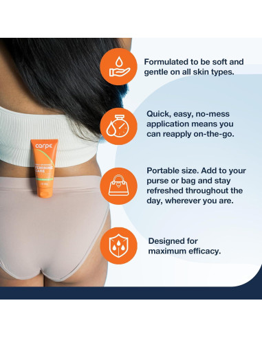 Desodorante Íntimo Carpe para Mujeres 100g pH Equilibrado Durazno
