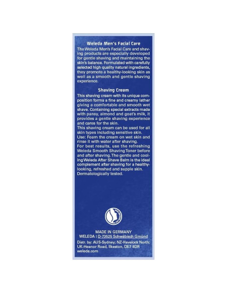 Crema de Afeitar Weleda 75ml para Piel Sensible