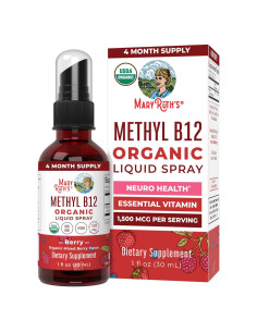 Spray de Vitamina B12 MaryRuth 29.57 ml Vegano Orgánico