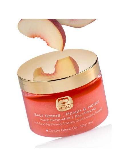Exfoliante Corporal KEDMA Sal del Mar Muerto 510g Durazno y Miel