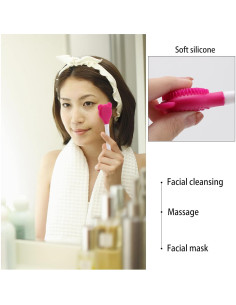 Cepillo Facial Manual Tbestmax 10 Pcs 2-en-1 Silicona 2