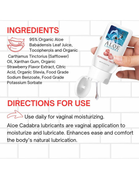 Lubricante Hidratante Vaginal Aloe Cadabra 73.93 ml Menta