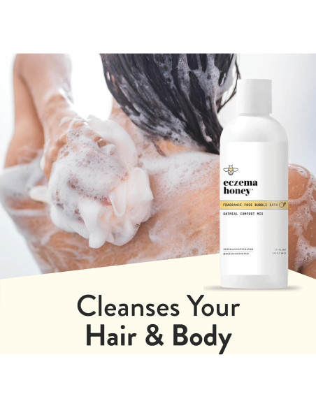 Baño de Burbuja de Avena Eczema Honey 340g - Gel de Ducha Sin Fragancia