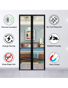 Cortina Aislante Transparente SANJIANKER 90.2x204 cm 2