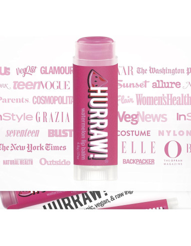 Bálsamo Labial Orgánico Hurraw! Sandía - Paquete de 2