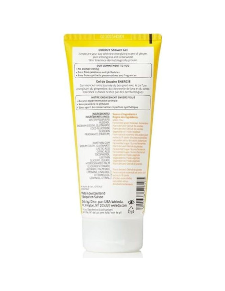 Gel de Ducha Energizante Weleda 200ml Libre de Parabenos
