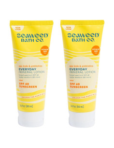 Loción Solar Mineral SPF 40 Seaweed Bath Co. 100 ml x2