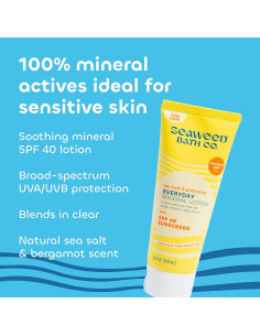 Loción Solar Mineral SPF 40 Seaweed Bath Co. 100 ml x2 2