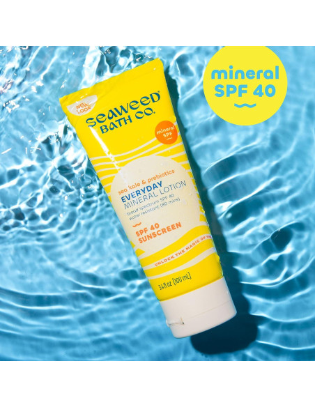 Loción Solar Mineral SPF 40 Seaweed Bath Co. 100 ml x2