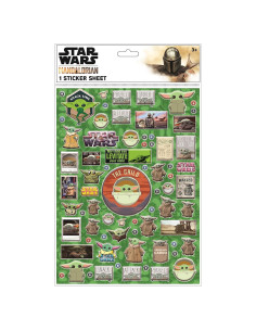 Pegatinas Baby Yoda Mandalorian 50 unidades Diseños Innovadores