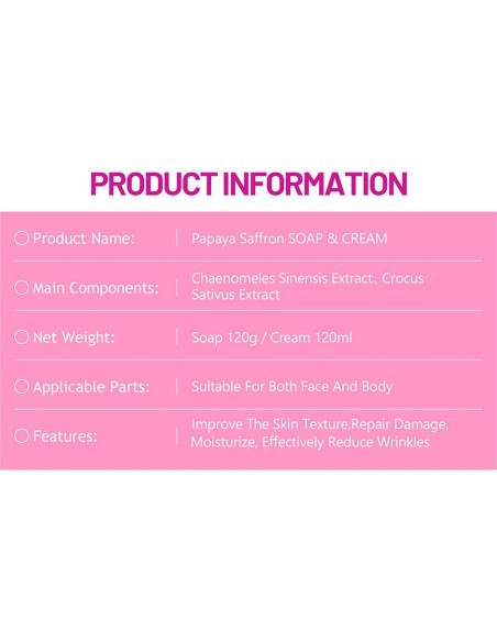 Jabón de Papaya Saffron 120g - Hidratante Anti-Envejecimiento