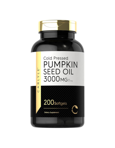 Aceite de Semilla de Calabaza Carlyle 3000mg 200 Cápsulas Blandas