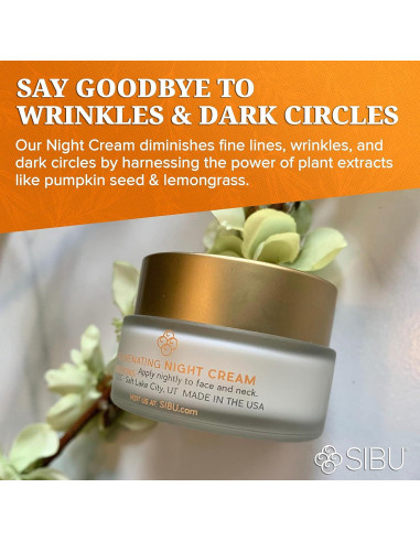 Crema Nocturna Rejuvenecedora Sibu 28.35 g - Hidrata y Repara