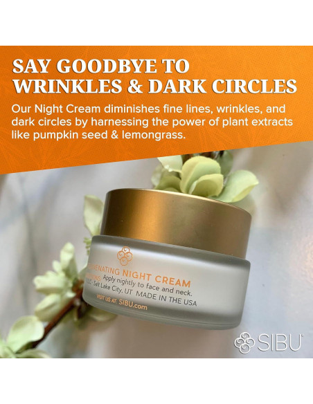 Crema Nocturna Rejuvenecedora Sibu 28.35 g - Hidrata y Repara