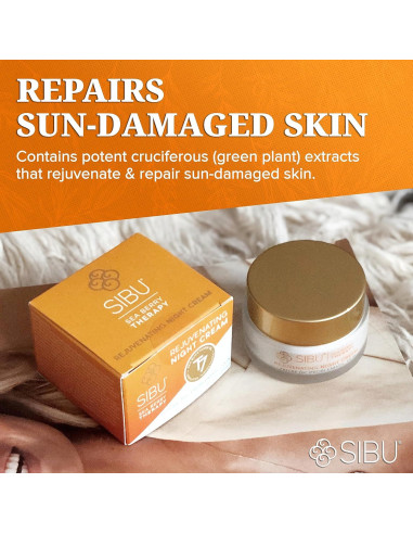 Crema Nocturna Rejuvenecedora Sibu 28.35 g - Hidrata y Repara