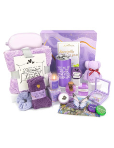 Canasta de Spa de Lavanda 16 Piezas - Regalo para Mujeres