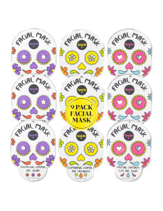 Paquete de 9 Máscaras Faciales SpaLife Día de Muertos - Hidratantes