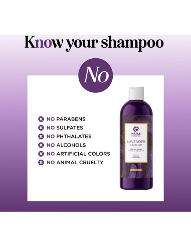 Baño de Burbujas de Lavanda Maple Holistics 236.6 ml - Hidratante