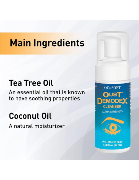 Limpiador Espumoso OCuSOFT Demodex 49.6 ml - Fuerza Extra