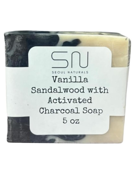 Jabón de Sándalo y Vainilla con Carbón Activado Seoul Naturals 142g Jabón de Sándalo y Vainilla con Carbón Activado Seoul Naturals 142g