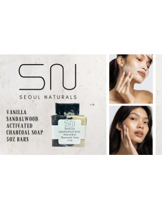 Jabón de Sándalo y Vainilla con Carbón Activado Seoul Naturals 142g 2