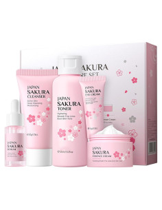 Set de Cuidado Facial 5 Piezas Minfei con Extracto de Sakura