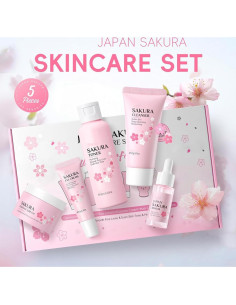 Set de Cuidado Facial 5 Piezas Minfei con Extracto de Sakura 2