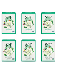 Jabón en Barra SoF Gardenia Lujosa - 170 g x 6 Unidades - Vegano