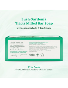 Jabón en Barra SoF Gardenia Lujosa - 170 g x 6 Unidades - Vegano 2