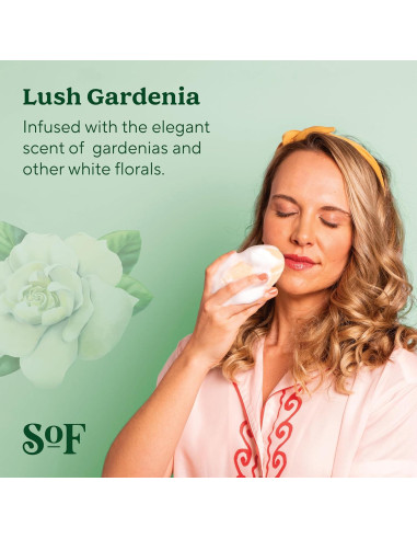 Jabón en Barra SoF Gardenia Lujosa - 170 g x 6 Unidades - Vegano