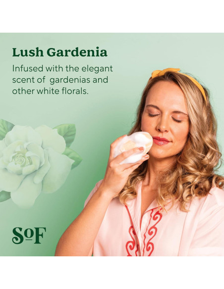 Jabón en Barra SoF Gardenia Lujosa - 170 g x 6 Unidades - Vegano