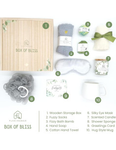Kit de Spa para Mujer Flexirange - Caja de Madera con Regalos 2