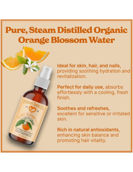 Agua de Flor de Naranjo 118ml Natural Born Oils