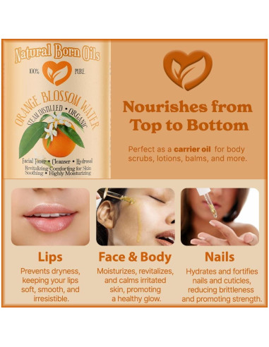 Agua de Flor de Naranjo 118ml Natural Born Oils