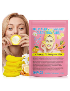 Pads Limpiadores de Ácido Kójico y Cúrcuma 40 Pcs - Suave