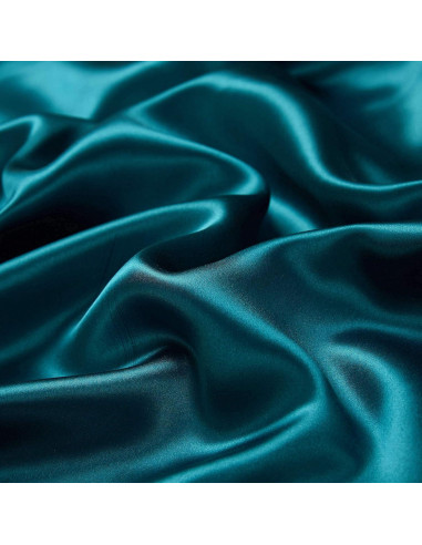 Funda de Almohada de Seda DISANGNI Reina 50x75cm Verde Azulado