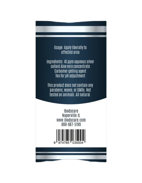 Gel de Plata Coloidal ibodycare 45 PPM 113 g - Hidratante Piel