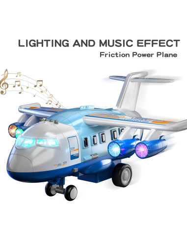 Avión de Transporte TEMI con 12 Vehículos y Tapete