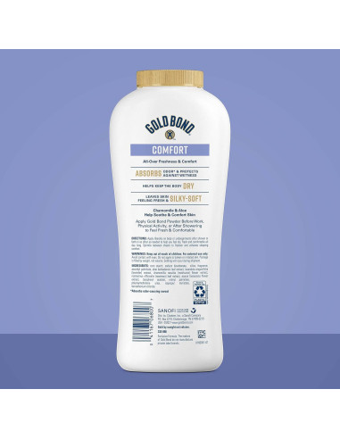 Polvo Corporal Gold Bond Comfort 283.5 g Libre de Talco Aloe Manzanilla