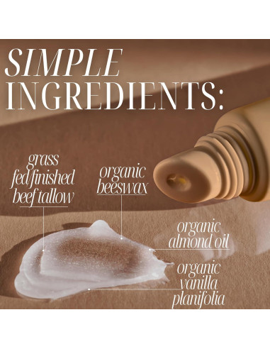 Crema de Grasa Alimentaria de Res Amallow 100% Natural + Bálsamo Labial