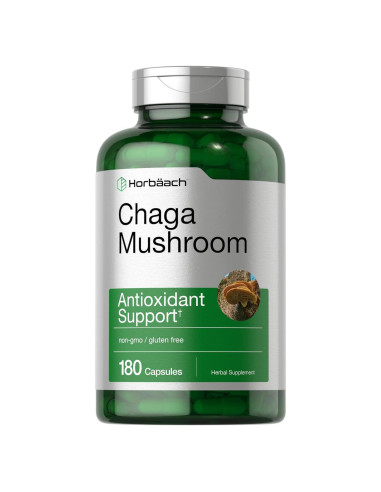 Cápsulas de Hongo Chaga Horbach 180 Unidades 600 mg Sin OGM