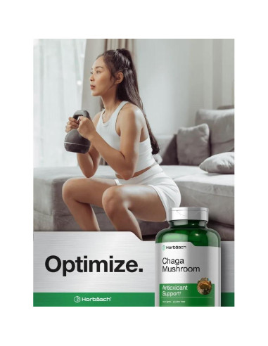 Cápsulas de Hongo Chaga Horbach 180 Unidades 600 mg Sin OGM