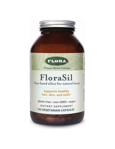Suplemento de Sílice FloraSil - 180 Cápsulas Veganas - Belleza Natural