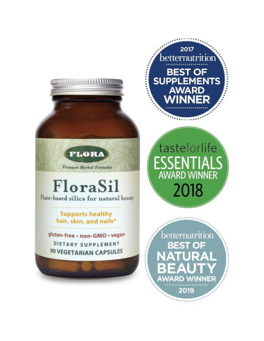 Suplemento de Sílice FloraSil - 180 Cápsulas Veganas - Belleza Natural