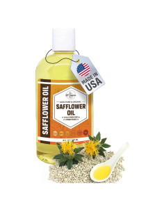 Aceite de Cártamo Orgánico Premium 236.6 ml Prensado en Frío