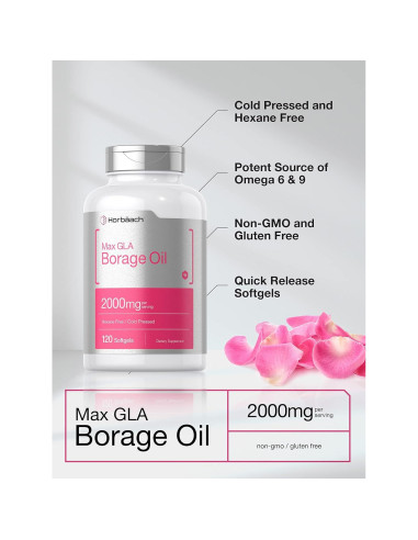 Cápsulas de Aceite de Borraja Horbach 2000 mg - 120 Gelatinas