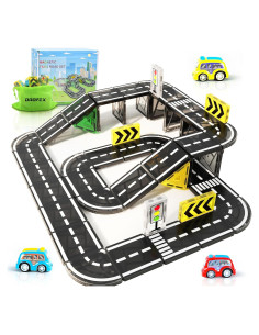 42 Piezas de Carreteras Magnéticas Drofex para Niños 3+