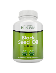 Cápsulas de Aceite de Semilla Negra Purely Holistic 1400mg 180 Gelatinas